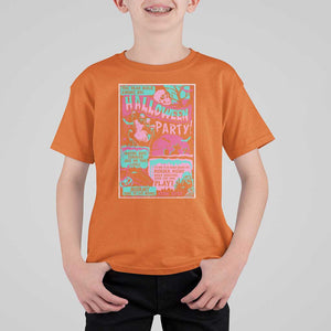 Halloween Party Poster T Shirt For Kid Terror Old Time Halloween Horror Movies Characters Skull Mummy Grave TS11 Orange Print Your Wear