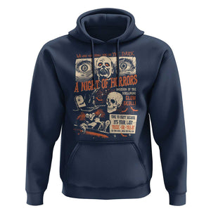 Halloween Hoodie Vintage Horror Movies Poster Skull Witch Grave Zombie TS11 Navy Print Your Wear