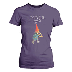 Funny Yule Tomte T Shirt For Women God Jul Uff Da Swedish Christmas Gnome TS11 Purple Print Your Wear