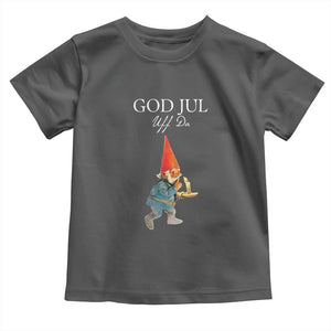 Funny Yule Tomte Toddler T Shirt God Jul Uff Da Swedish Christmas Gnome TS11 Dark Heather Print Your Wear
