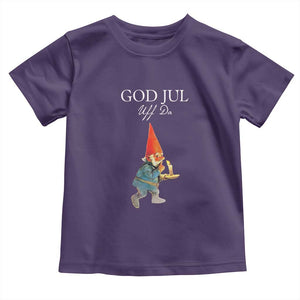 Funny Yule Tomte Toddler T Shirt God Jul Uff Da Swedish Christmas Gnome TS11 Purple Print Your Wear