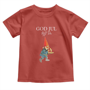 Funny Yule Tomte Toddler T Shirt God Jul Uff Da Swedish Christmas Gnome TS11 Red Print Your Wear