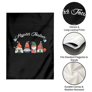Hyvaa Joulua Garden Flag Finland Christmas Gnome Korsnäs Sweater TS11 Print Your Wear