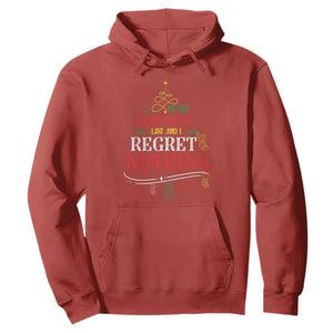 Funny Christmas Hoodie On The Naughty List And I Regret Nothing Xmas Tree TS11 Red Print Your Wear
