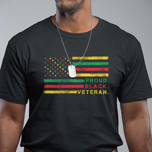 Proud Black Veteran T Shirt Veterans Day Proud Military American Flag TS11 Purple Print Your Wear