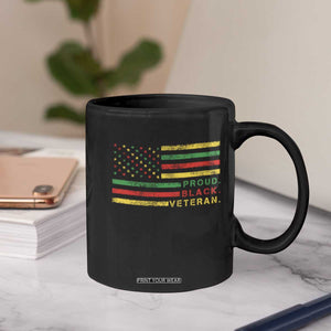 Proud Black Veteran Coffee Mug Veterans Day Proud Military American Flag TS11 Print Your Wear