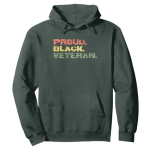 Proud Black Veteran Hoodie Veterans Day Proud Military Camouflage TS11 Dark Forest Green Print Your Wear