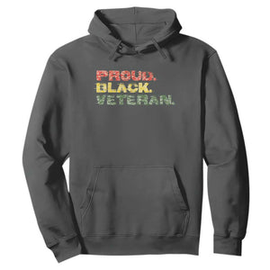 Proud Black Veteran Hoodie Veterans Day Proud Military Camouflage TS11 Dark Heather Print Your Wear