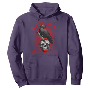 Radicalized By Basic Decency Hoodie Vintage Gothic Victorian Crow Skull TS11 Purple Print Your Wear