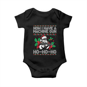 Funny Christmas 80's Die Movie Baby Onesie Now I Have A Machine Gun Ho Ho Ho Gun Lover TS11 Black Print Your Wear