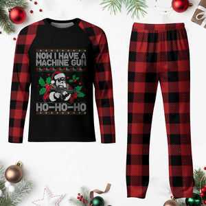 Funny Christmas 80's Die Movie Plaid Pajama Set Now I Have A Machine Gun Ho Ho Ho Gun Lover TS11 Buffalo Plaid Print Your Wear