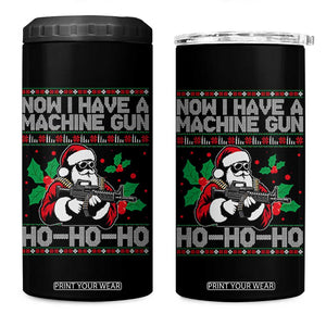 Funny Christmas 80's Die Movie 4 in 1 Can Cooler Tumbler Now I Have A Machine Gun Ho Ho Ho Gun Lover TS11 One Size: 16 oz Black Print Your Wear