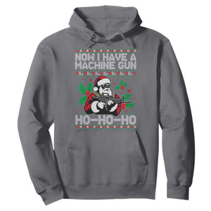 Funny Christmas 80's Die Movie Hoodie Now I Have A Machine Gun Ho Ho Ho Gun Lover TS11 Charcoal Print Your Wear