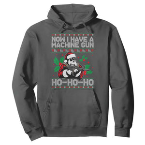 Funny Christmas 80's Die Movie Hoodie Now I Have A Machine Gun Ho Ho Ho Gun Lover TS11 Dark Heather Print Your Wear