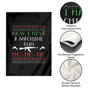 Now I Have A Machine Gun Garden Flag Funny Christmas Movie Gun Lover TS11 Print Your Wear