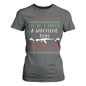 Now I Have A Machine Gun T Shirt For Women Funny Christmas Movie Gun Lover TS11 Dark Heather Print Your Wear
