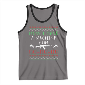 Now I Have A Machine Gun Tank Top Funny Christmas Movie Gun Lover TS11 Deep Heather Black Print Your Wear