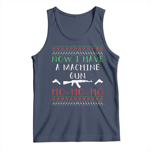 Now I Have A Machine Gun Tank Top Funny Christmas Movie Gun Lover TS11 Navy Print Your Wear