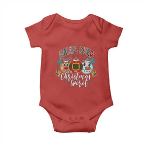 Funny Balls Deep In Christmas Spirit Baby Onesie Xmas Humorous Festive TS11 Red Print Your Wear