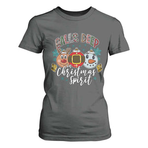 Funny Balls Deep In Christmas Spirit T Shirt For Women Xmas Humorous Festive TS11 Dark Heather Print Your Wear