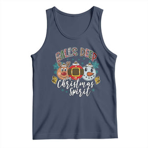 Funny Balls Deep In Christmas Spirit Tank Top Xmas Humorous Festive TS11 Navy Print Your Wear