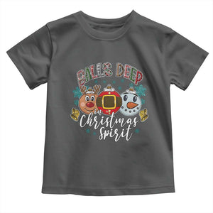 Funny Balls Deep In Christmas Spirit Toddler T Shirt Xmas Humorous Festive TS11 Dark Heather Print Your Wear