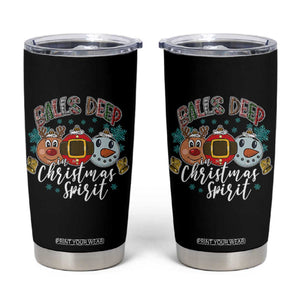 Funny Balls Deep In Christmas Spirit Tumbler Cup Xmas Humorous Festive TS11 Black Print Your Wear