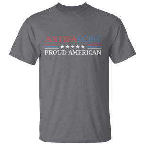 Antifascist Proud American T Shirt Fight Fascism Protest Liberal Democrat TS11 Charcoal Print Your Wear