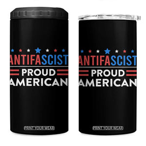 Antifascist Proud American 4 in 1 Can Cooler Tumbler Fight Fascism Protest Human Rights TS11 One Size: 16 oz Black Print Your Wear