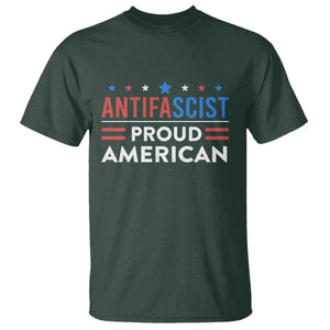 Antifascist Proud American T Shirt Fight Fascism Protest Human Rights TS11 Dark Forest Green Print Your Wear