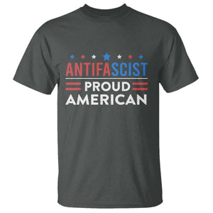 Antifascist Proud American T Shirt - Fight Fascism Protest Human Rights Democracy Tee TS11 Dark Heather Print Your Wear