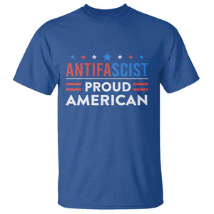 Antifascist Proud American T Shirt - Fight Fascism Protest Human Rights Democracy Tee TS11 Royal Blue Print Your Wear