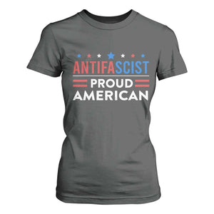 Antifascist Proud American T Shirt For Women Fight Fascism Protest Human Rights TS11 Dark Heather Print Your Wear