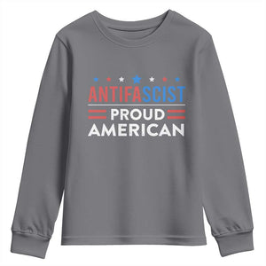Antifascist Proud American Youth Sweatshirt Fight Fascism Protest Human Rights TS11 Charcoal Print Your Wear