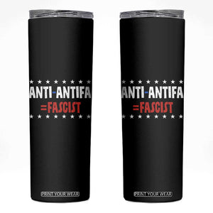 Fight Fascism Protest Anti Fascism Skinny Tumbler Vintage Stars And Stripes TS11 Black Print Your Wear