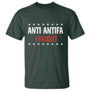 Fight Fascism Protest Anti Fascism T Shirt Vintage Stars And Stripes TS11 Dark Forest Green Print Your Wear