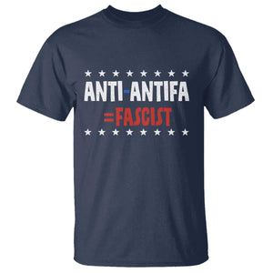 Fight Fascism Protest Anti Fascism T Shirt Vintage Stars And Stripes TS11 Navy Print Your Wear
