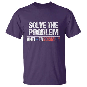 Funny Anti Fascism Protest T Shirt Solve The Problem TS11 Purple Print Your Wear