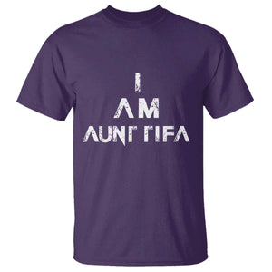 Funny I Am Aunt Tifa T Shirt Political Satire Fight Fascism Protest TS11 Purple Print Your Wear