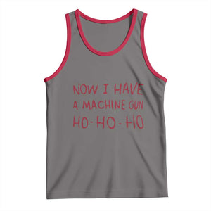 Now I Have A Machine Gun Tank Top Funny Xmas 90s Movie TS11 Deep Heather Red Print Your Wear
