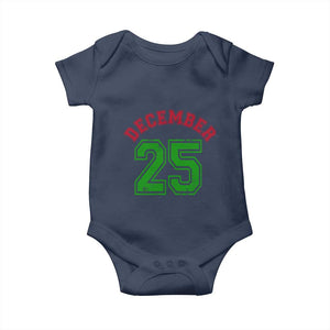 December 25 Christmas Sport Jersey Number Xmas Baby Onesie TS11 Navy Print Your Wear