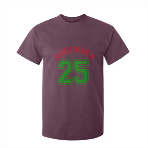 December 25 Christmas Sport Jersey Number Xmas T Shirt For Kid TS11 Maroon Print Your Wear