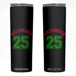 December 25 Christmas Sport Jersey Number Xmas Skinny Tumbler TS11 Black Print Your Wear