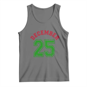 December 25 Christmas Sport Jersey Number Xmas Tank Top TS11 Black Heather Print Your Wear