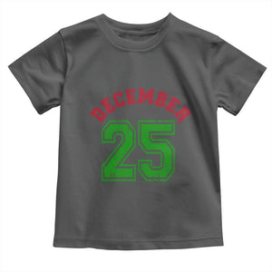 December 25 Christmas Sport Jersey Number Xmas Toddler T Shirt TS11 Dark Heather Print Your Wear