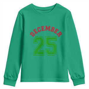 December 25 Christmas Sport Jersey Number Xmas Youth Sweatshirt TS11 Irish Green Print Your Wear