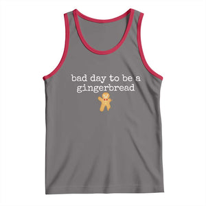 Funny Bad Day To Be A Gingerbread Christmas Tank Top Xmas Cookie Lover TS11 Deep Heather Red Print Your Wear