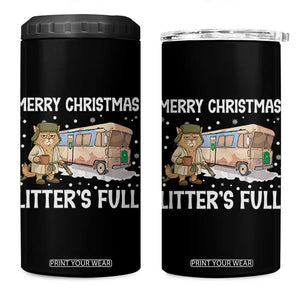 Funny Merry Christmas Litter's Full Cat Parody 4 in 1 Can Cooler Tumbler Xmas Movie TS11 One Size: 16 oz Black Print Your Wear