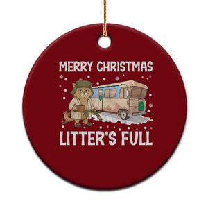 Funny Merry Christmas Litter's Full Cat Parody Ceramic Ornament Xmas Movie TS11 1pc Red Print Your Wear