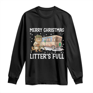 Funny Merry Christmas Litter's Full Cat Parody Long Sleeve Shirt Xmas Movie TS11 Black Print Your Wear